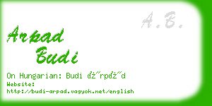 arpad budi business card